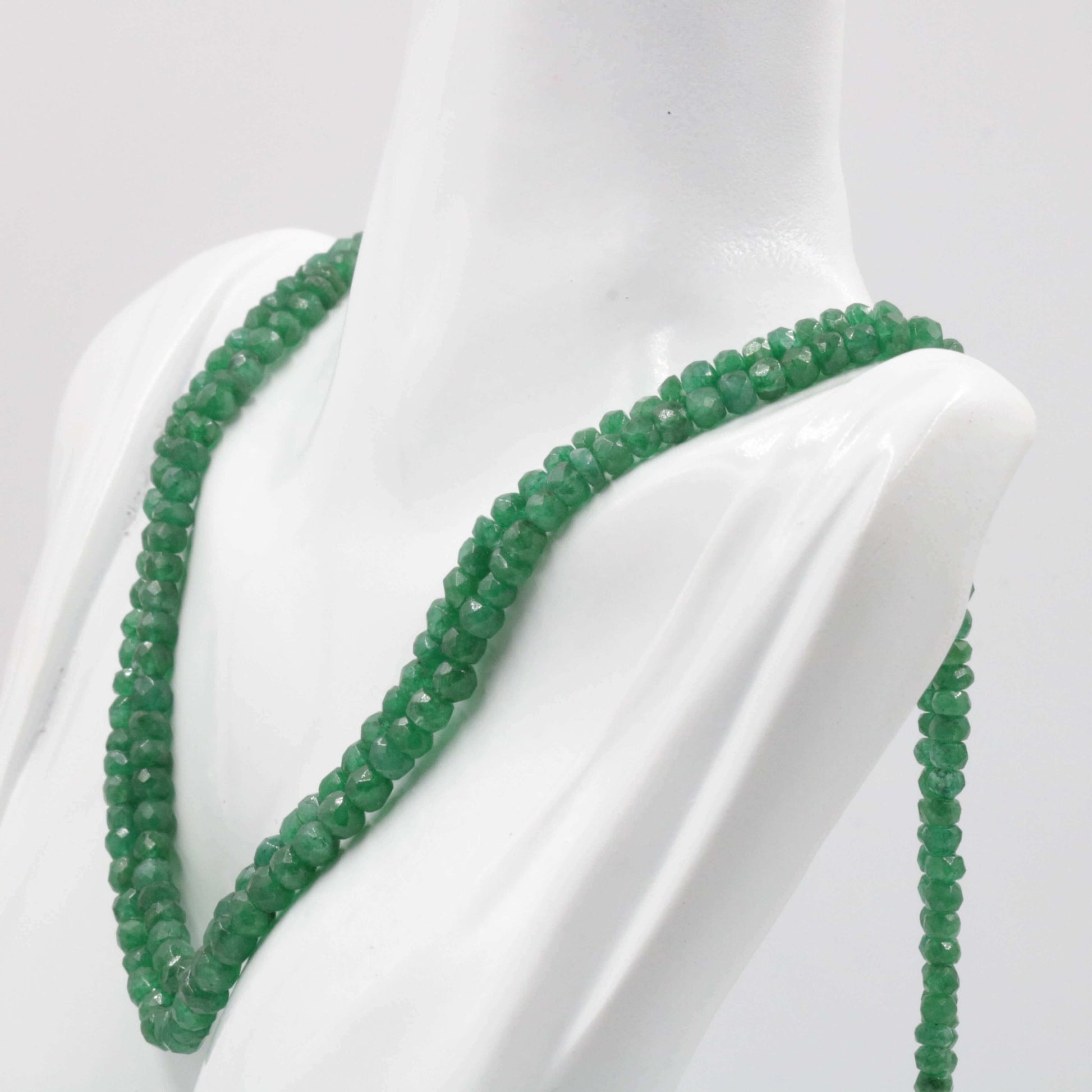Genuine Natural Emerald Beaded Necklace - Taj Mahal Gems