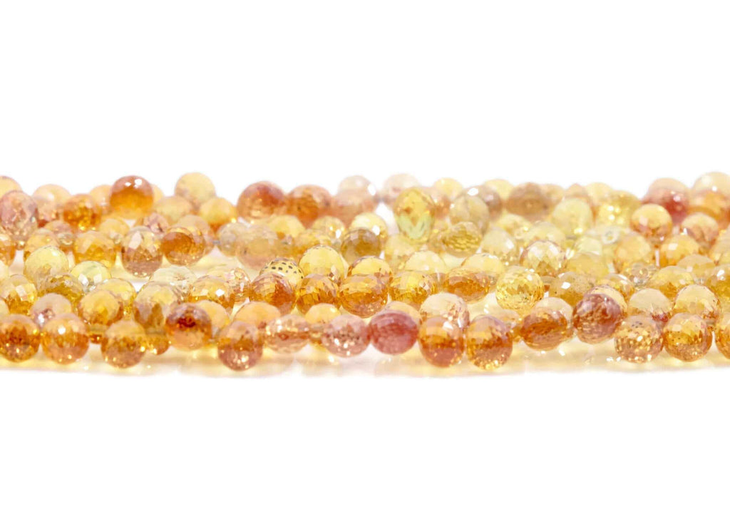 Orange Sapphire September Birthstone Beads: Stunning Mix