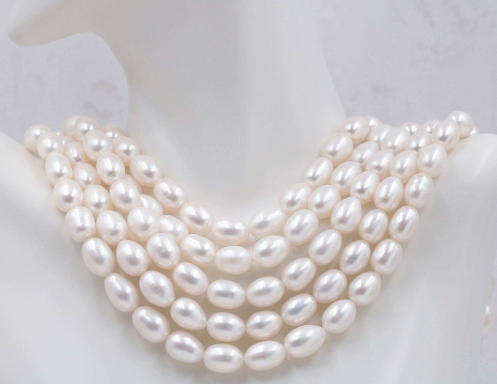 Natural Fresh Water Pearl Necklace Big Beads & Layered