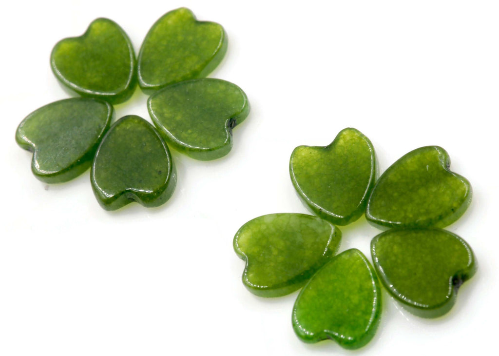 Natural Burma Jade Leaf Shaped Jade for DIY Jewelry Making