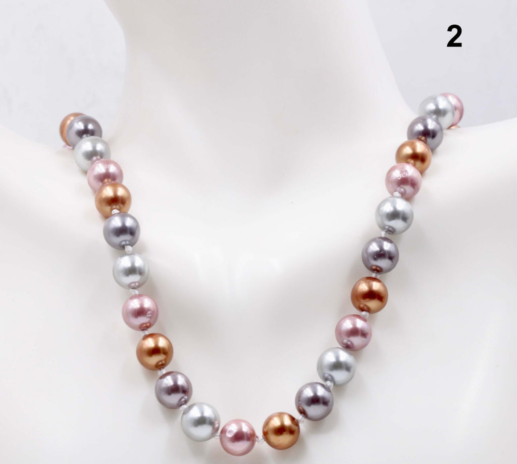 Multi Color Shell Pearl Necklace Design