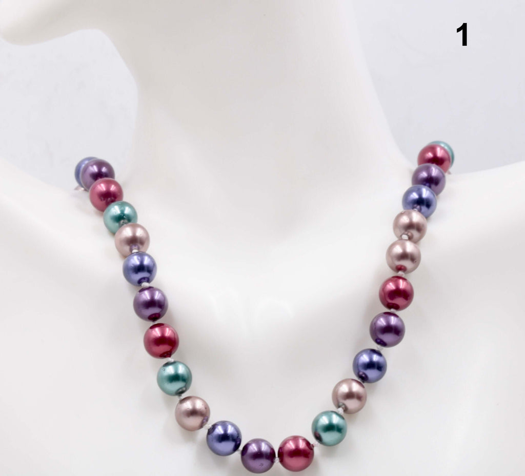 Multi Color Pearl Necklace Jewelry Design