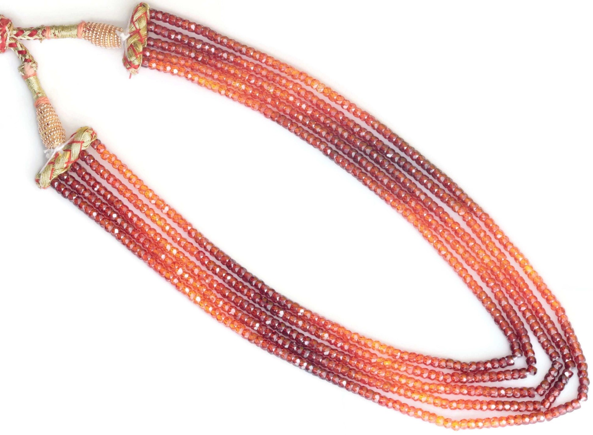 High Quality Natural Cubic Zirconia Necklace for Red Saree/Sari
