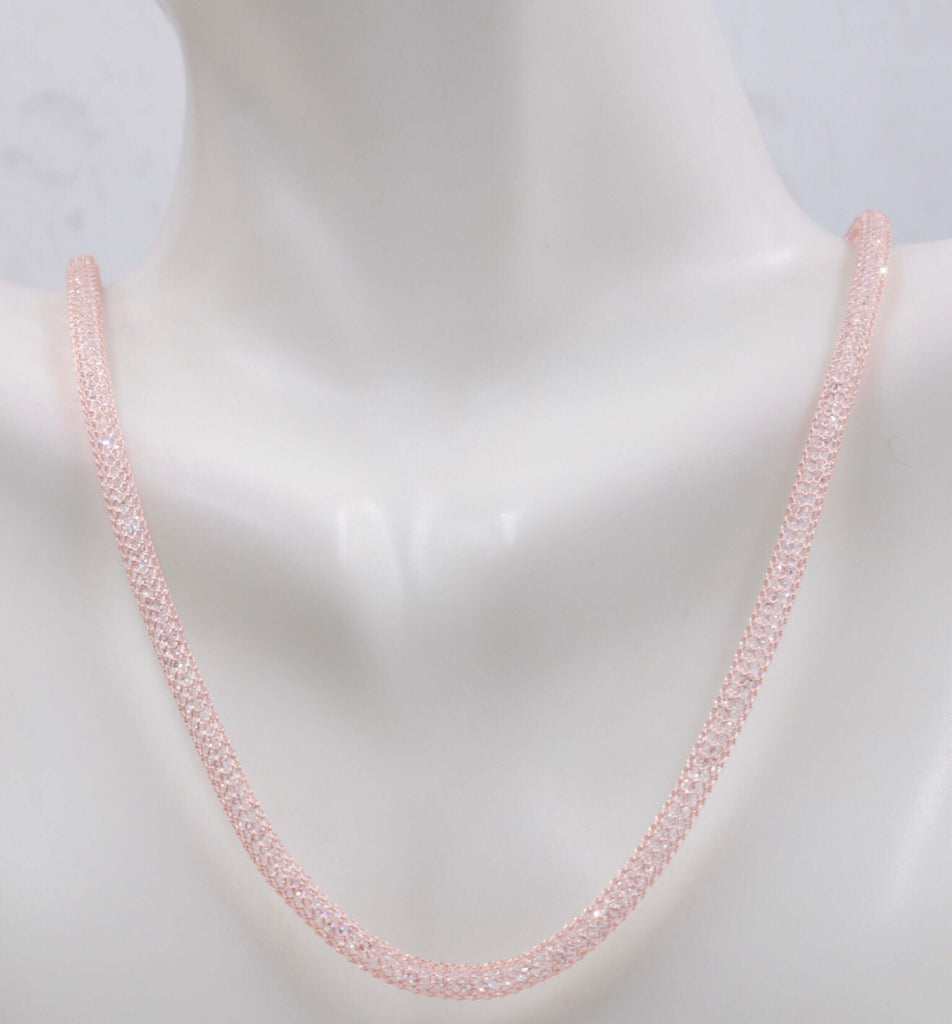 Rose Gold Mesh Sparkling Necklace - Best Necklace for Daily Wear