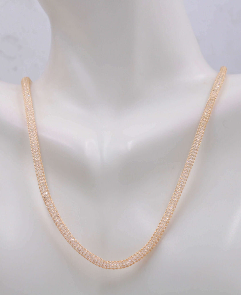 Gold Mesh Sparkling Necklace - Best Necklace for Night Out