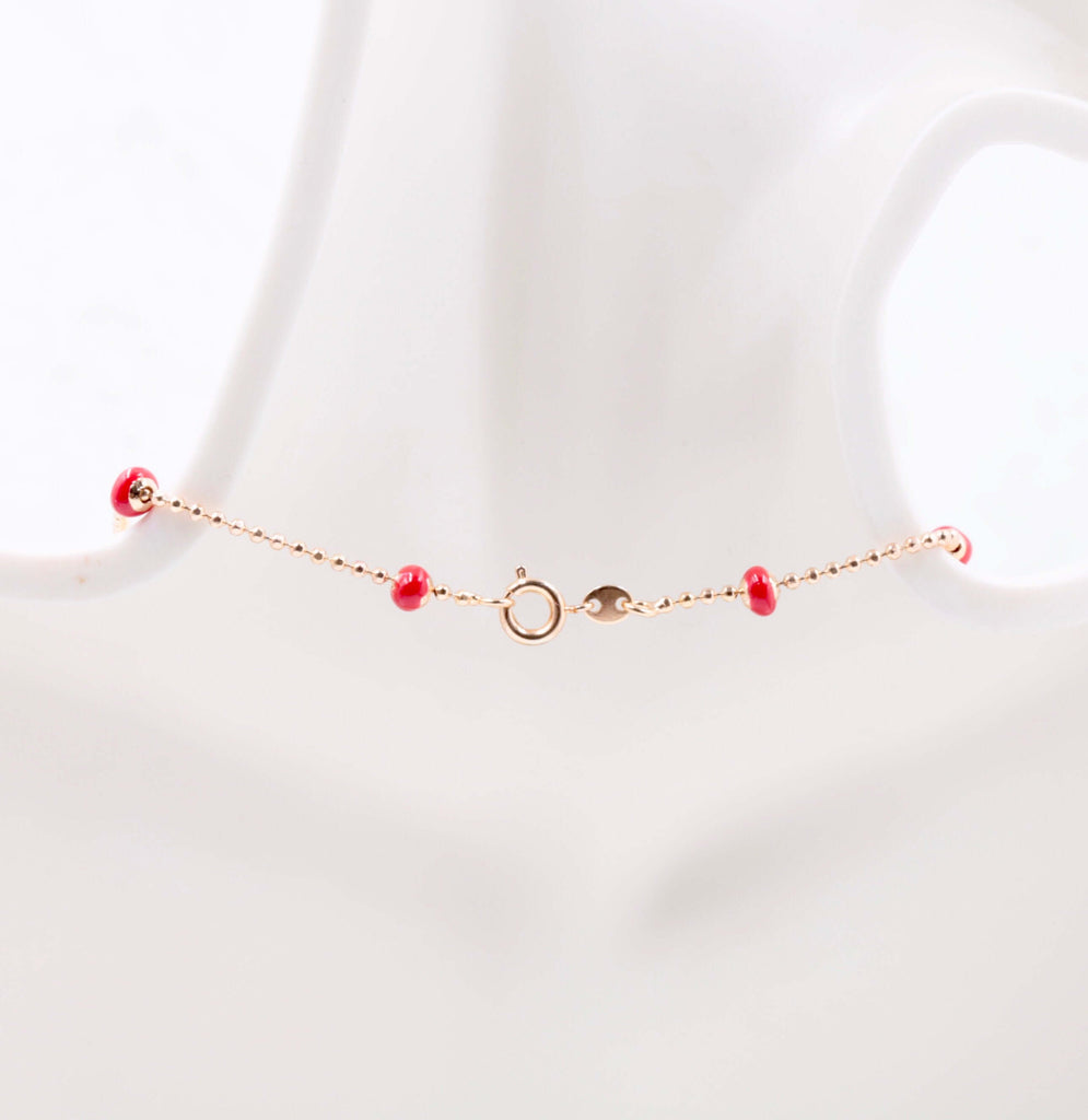 Red Coral Beaded Strand: Antique Italian Charm