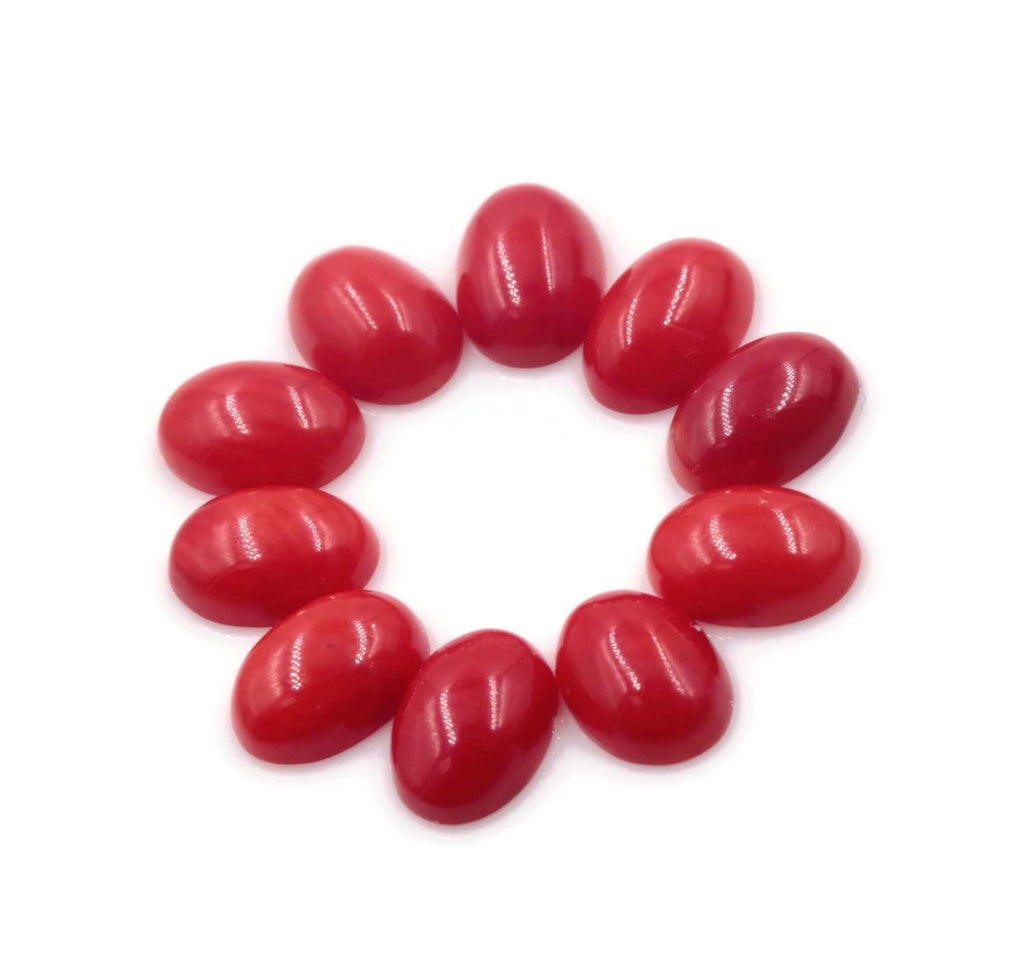 Natural Red Coral Cabochon for DIY Jewelry