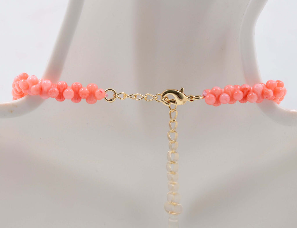 Natural Pink Coral Beads Jewelry: Indian Necklace