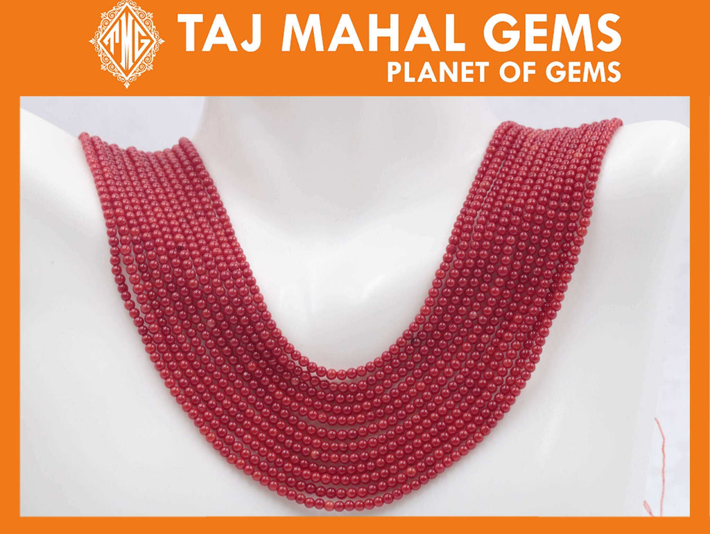 Natural Red Coral Beads Necklace Design for DIY Jewelry Collection
