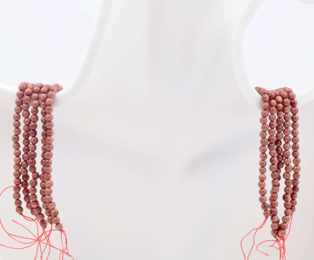 Make your Indian Style Necklace with Natural GoldStone Sandstone