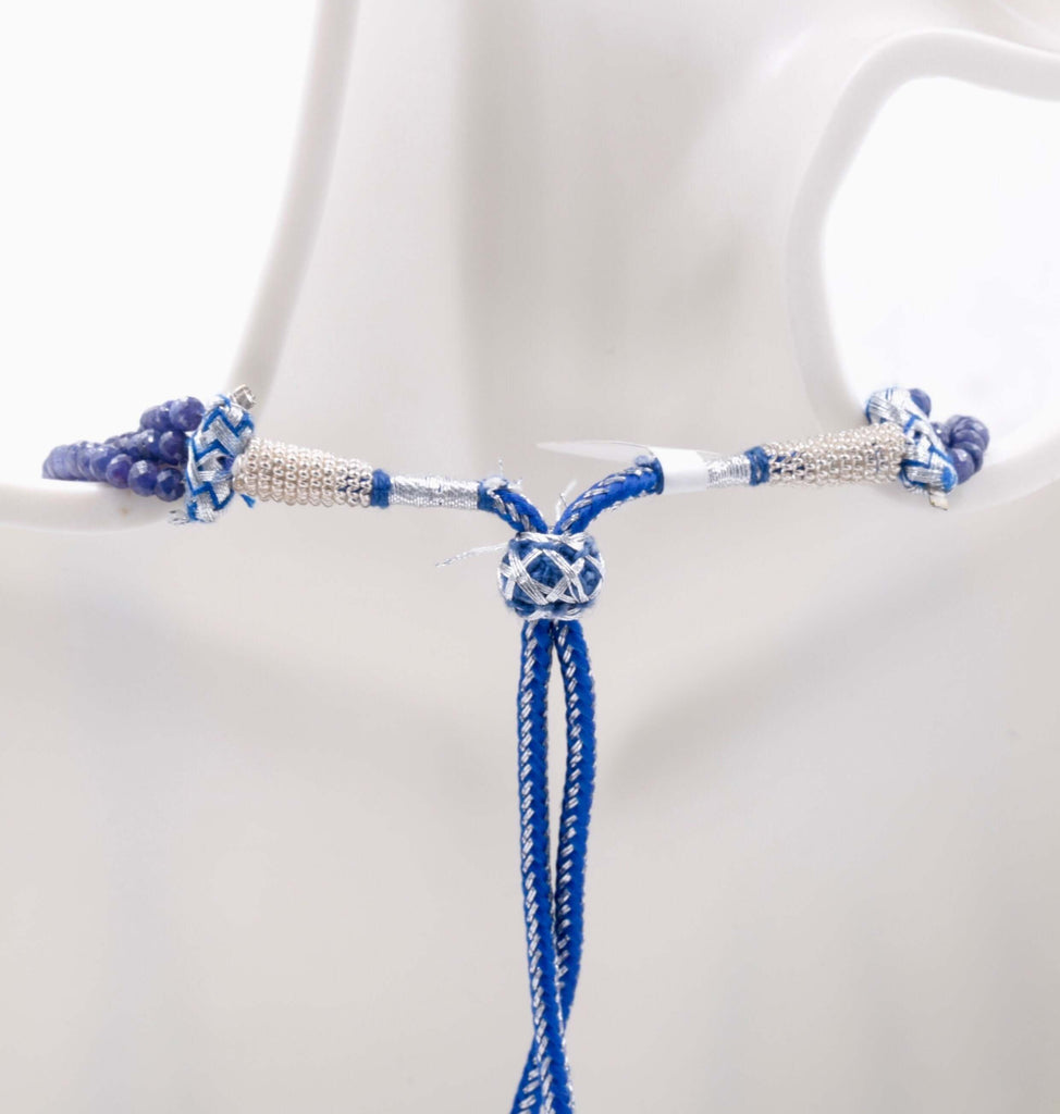 Blue Sapphire Beads: Layered September Charm