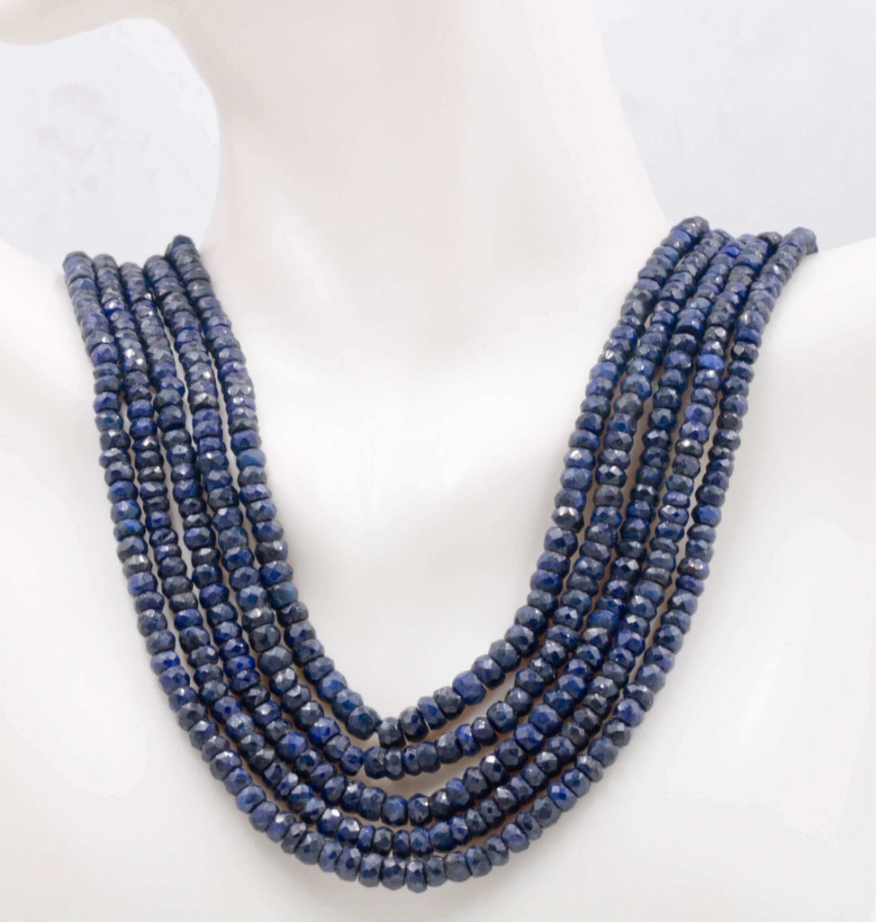 Blue Sapphire Beads Necklace: Elegant September Style