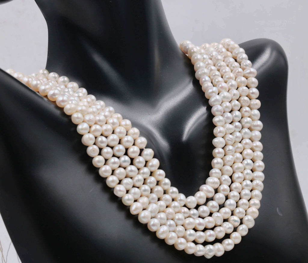 Freshwater Pearl Strand from NYC - Indian Style Pearl Necklace