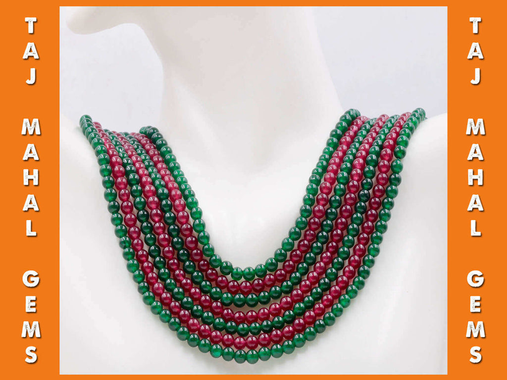Natural Green & Red Quartz Beads for DIY Jewelry