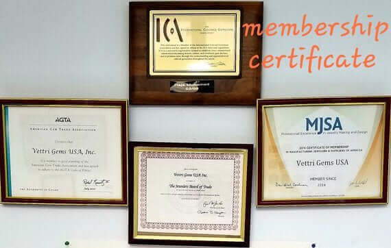 Jewelry Certificates from Jewelry Shop