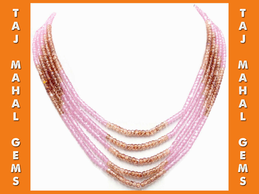 Layered Necklace Sarafa Jewelry for Pink Saree/Sari