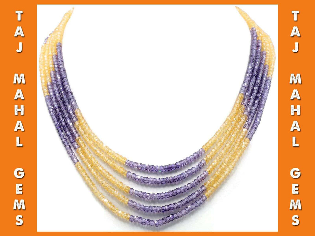 Sarafa Style Colorful CZ Necklace for Indian Gown