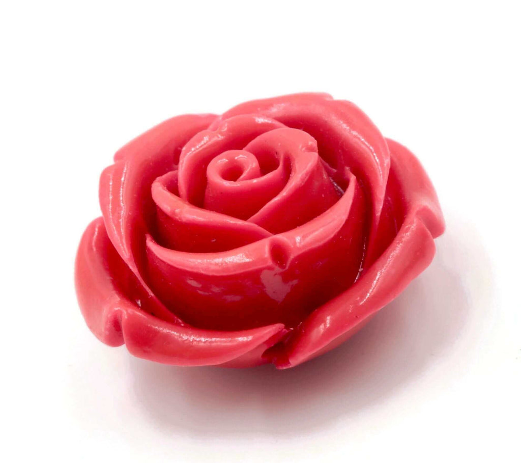 Rose Flower Shaped Pink Coral for DIY Jewelry Making