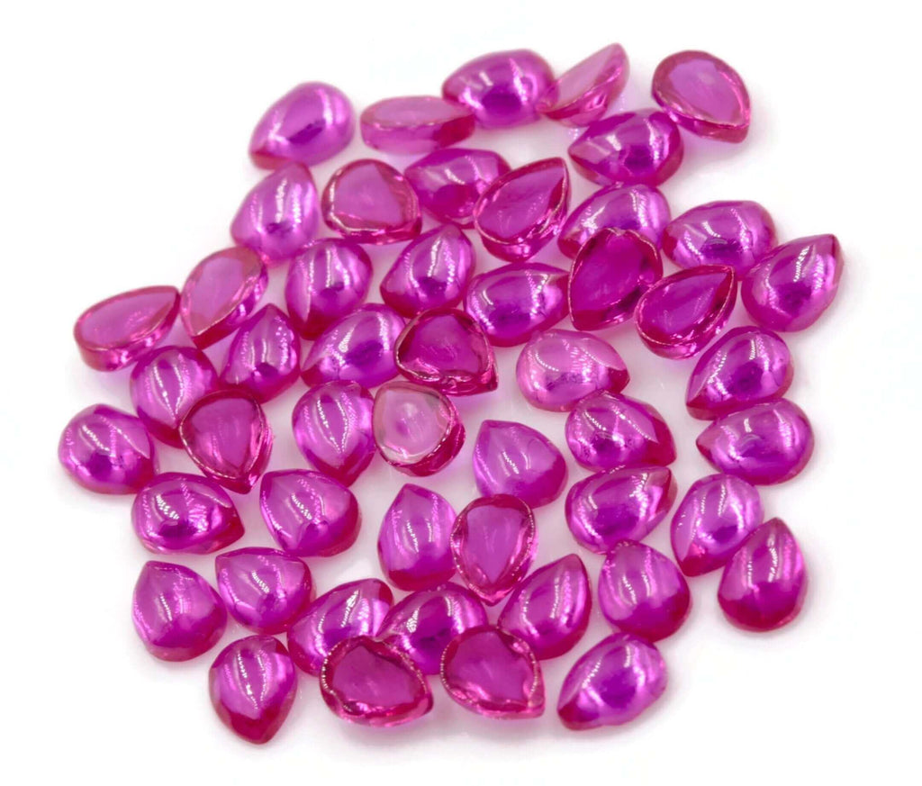 Red Ruby Cabochon Gemstone for DIY Jewelry Supplies