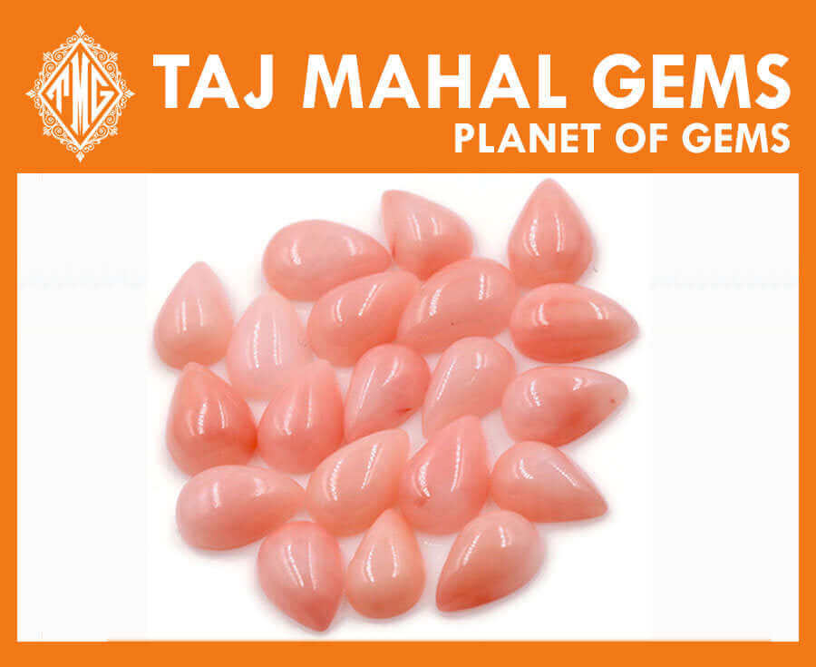 Pink Coral Loose Gemstone for DIY Jewelry