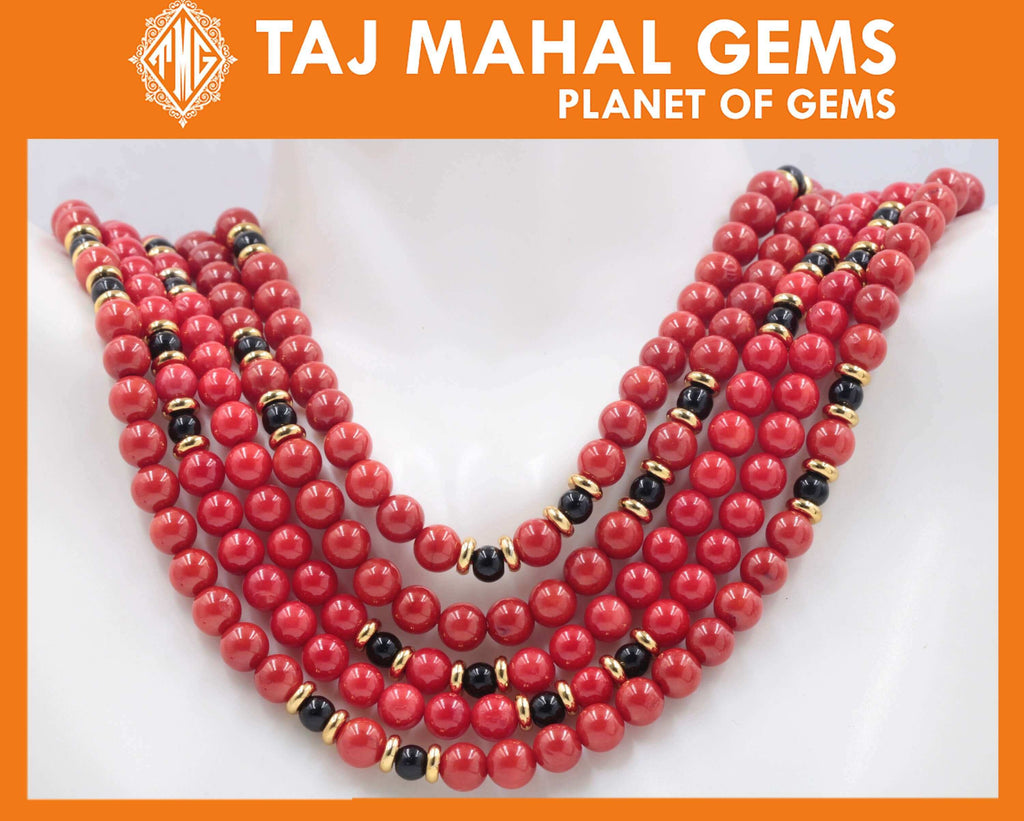 Natural Italian Red Coral Bead Necklace Design