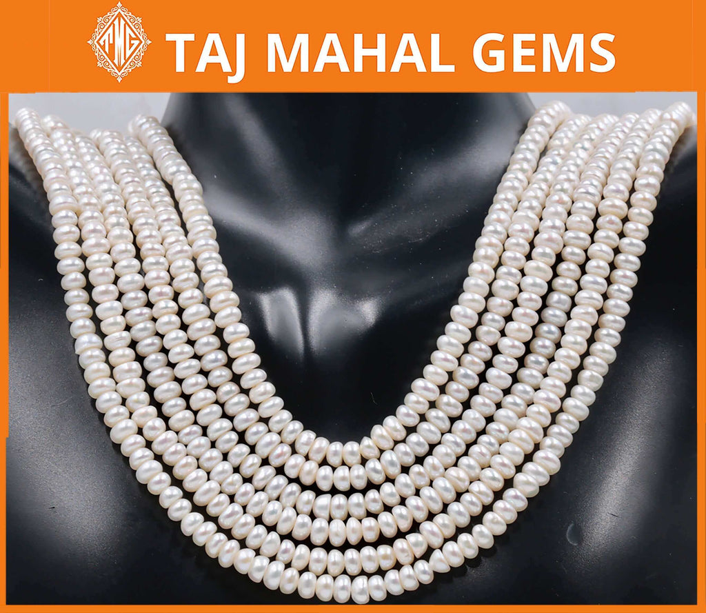 Pearl Necklace with Small Beads - Indian Jewelry for Wedding
