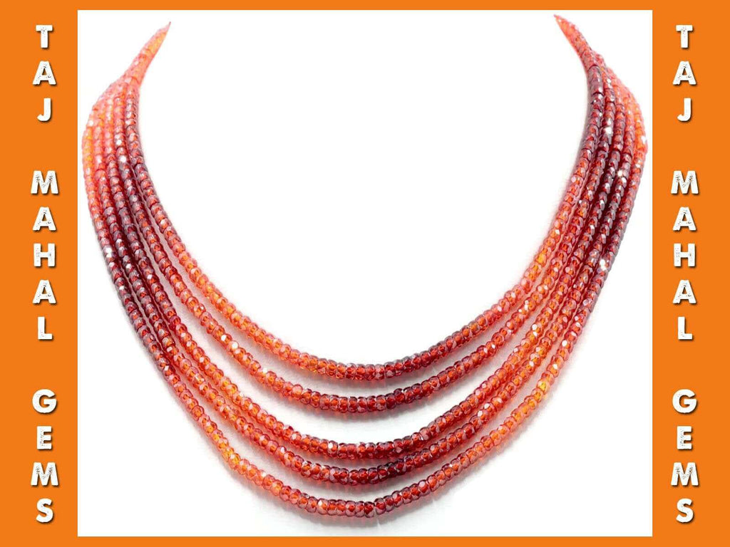 High Quality CZ Necklace for Orange Saree/Sari