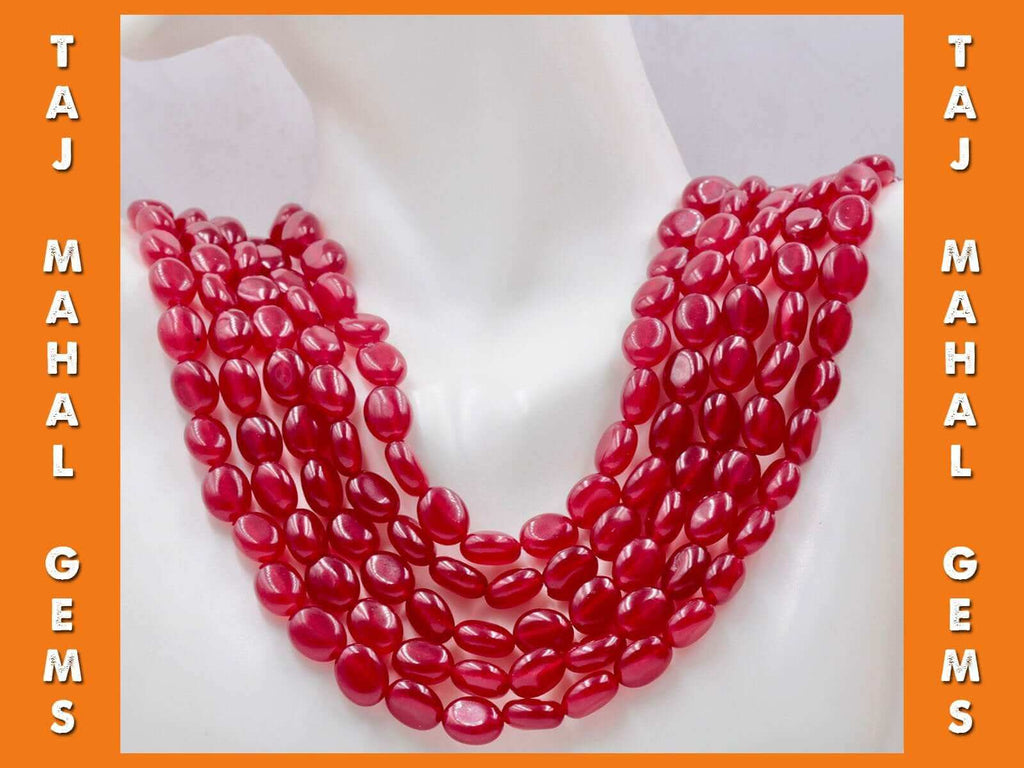 Natural Ruby Roundelle Strand: Radiant Birthstone Hues