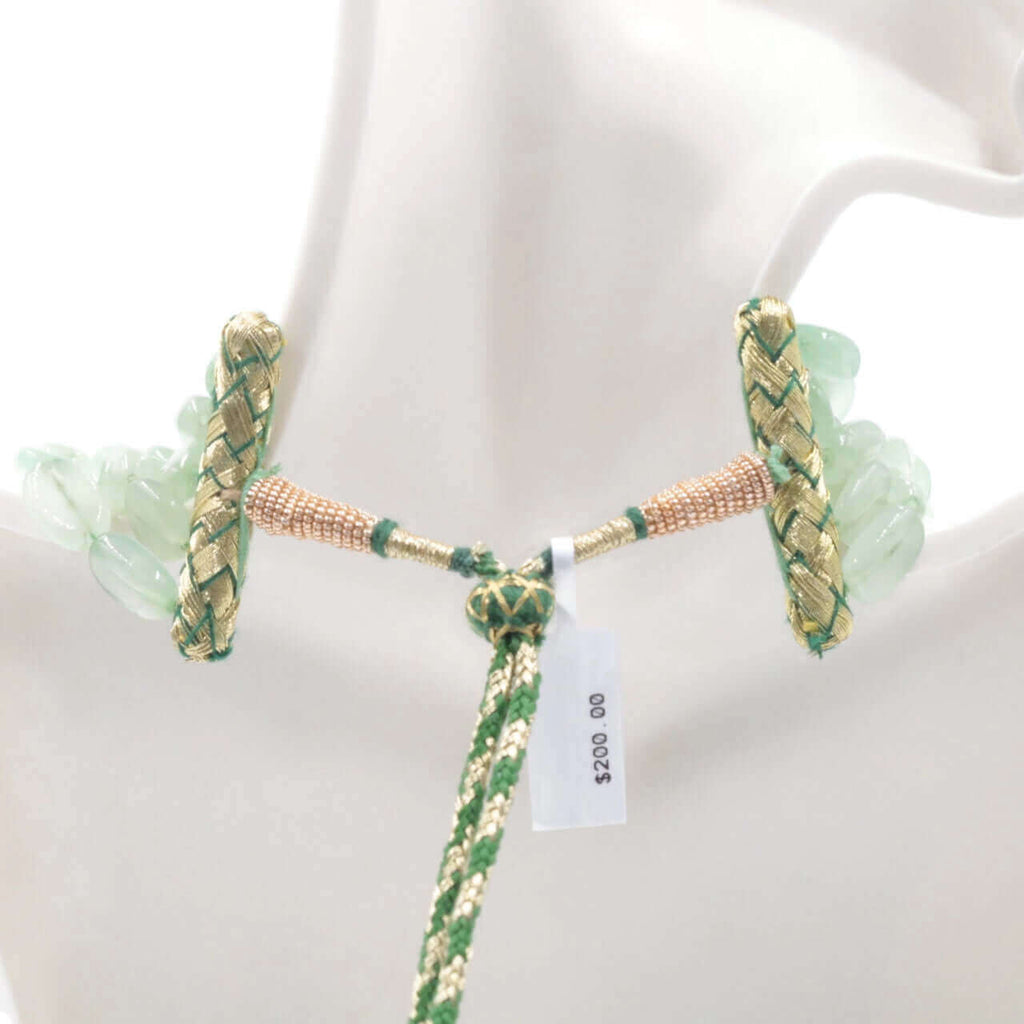 Premium Green Quartz Beaded Necklace - Indian Style Jewelry