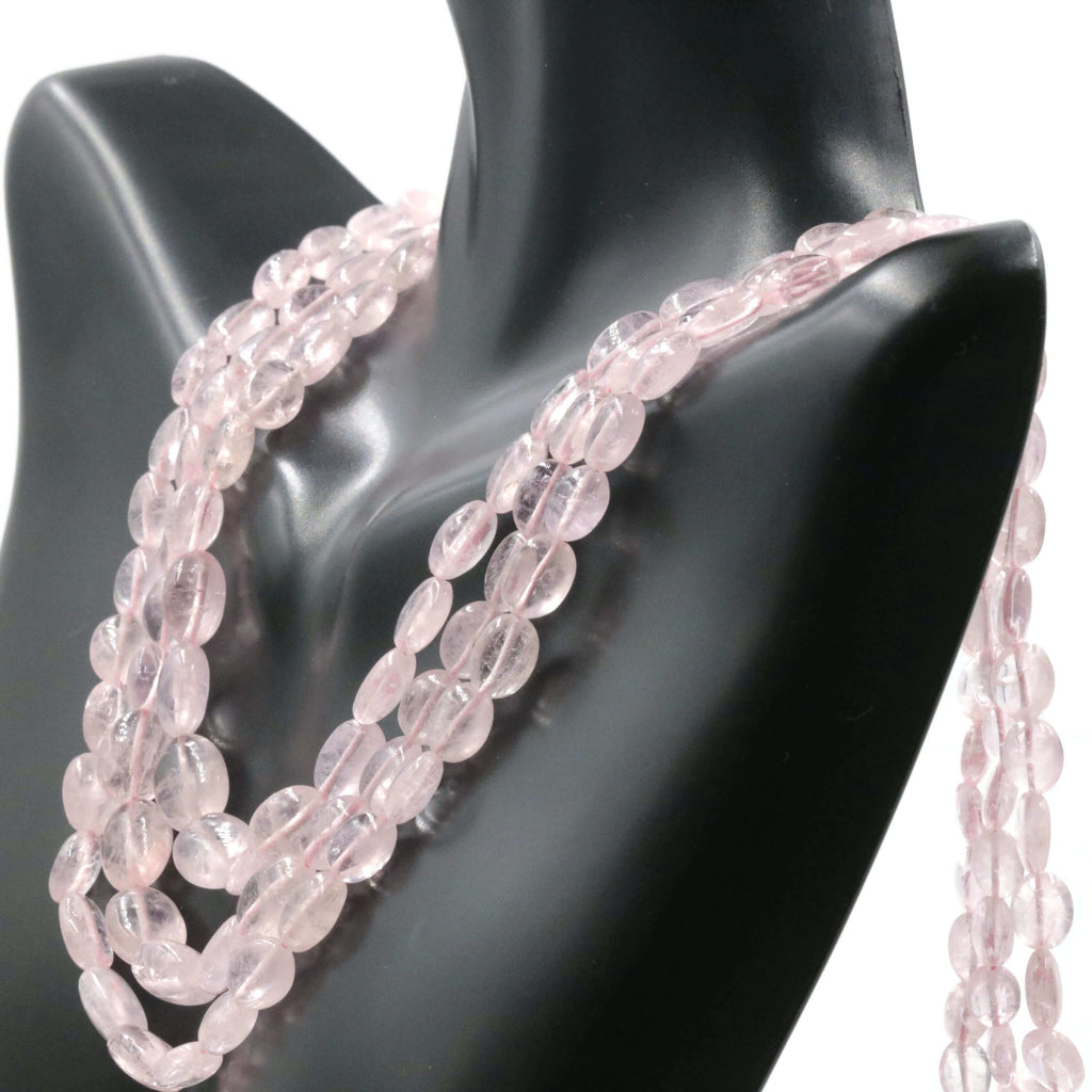 Indian Style Jewelry - Natural Pink Morganite Necklace with Layers