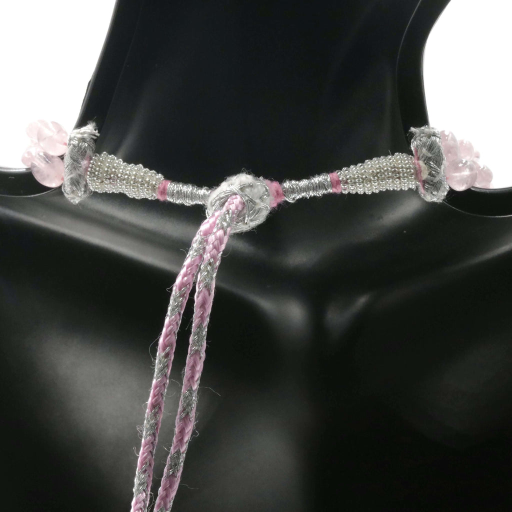 Natural Pink Morganite Layered Necklace with Sarafa Style