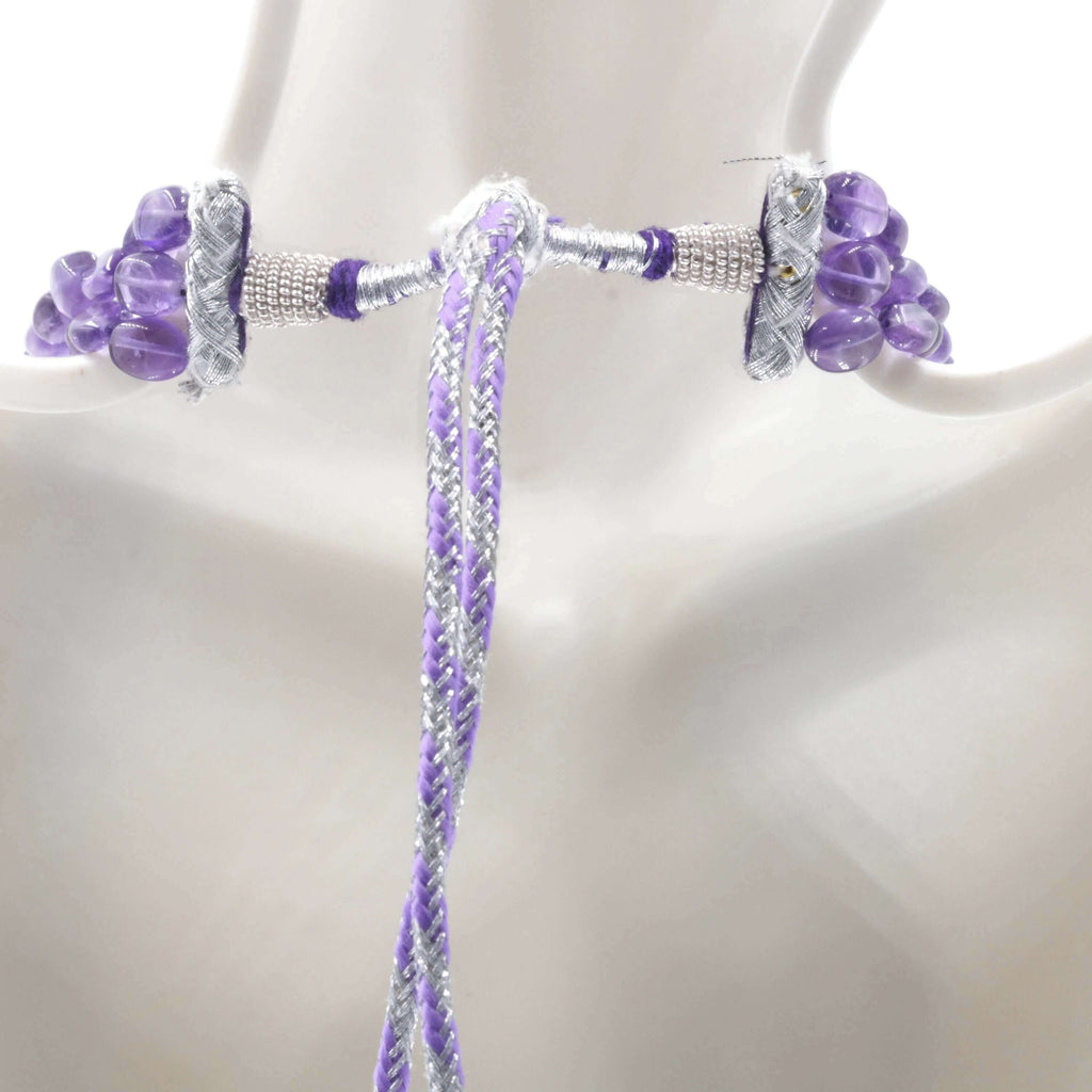 Long & Layered Amethyst Necklace Indian Jewelry Sarafa