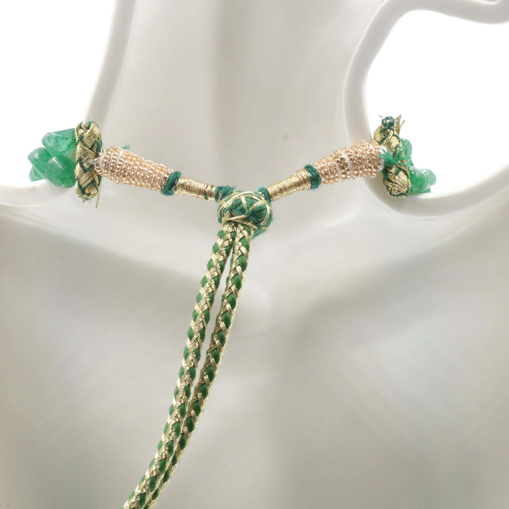 Handmade Emerald Beaded Necklace - Indian Jewlery