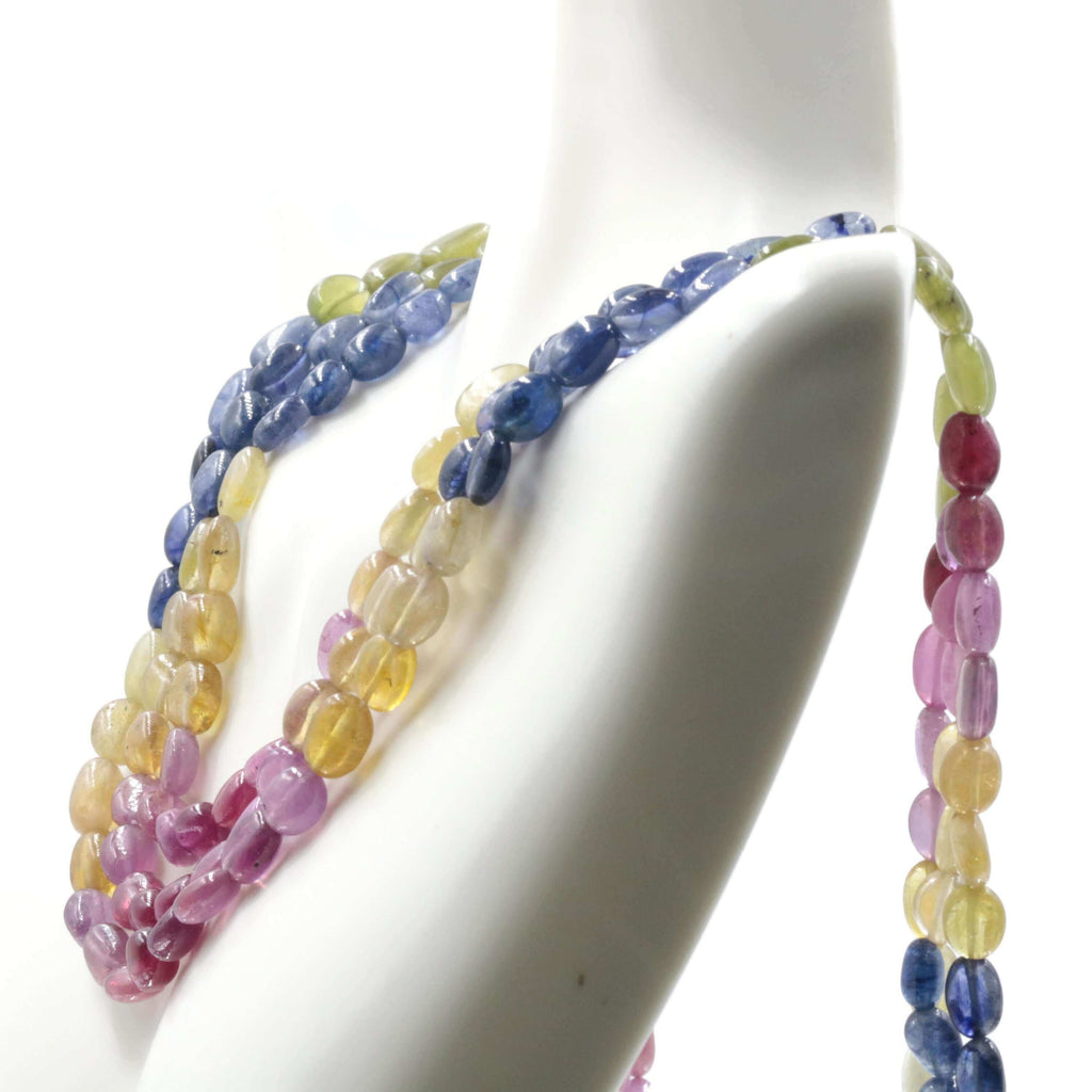 Yellow and Green Sapphire Necklace: Birthstone Accents