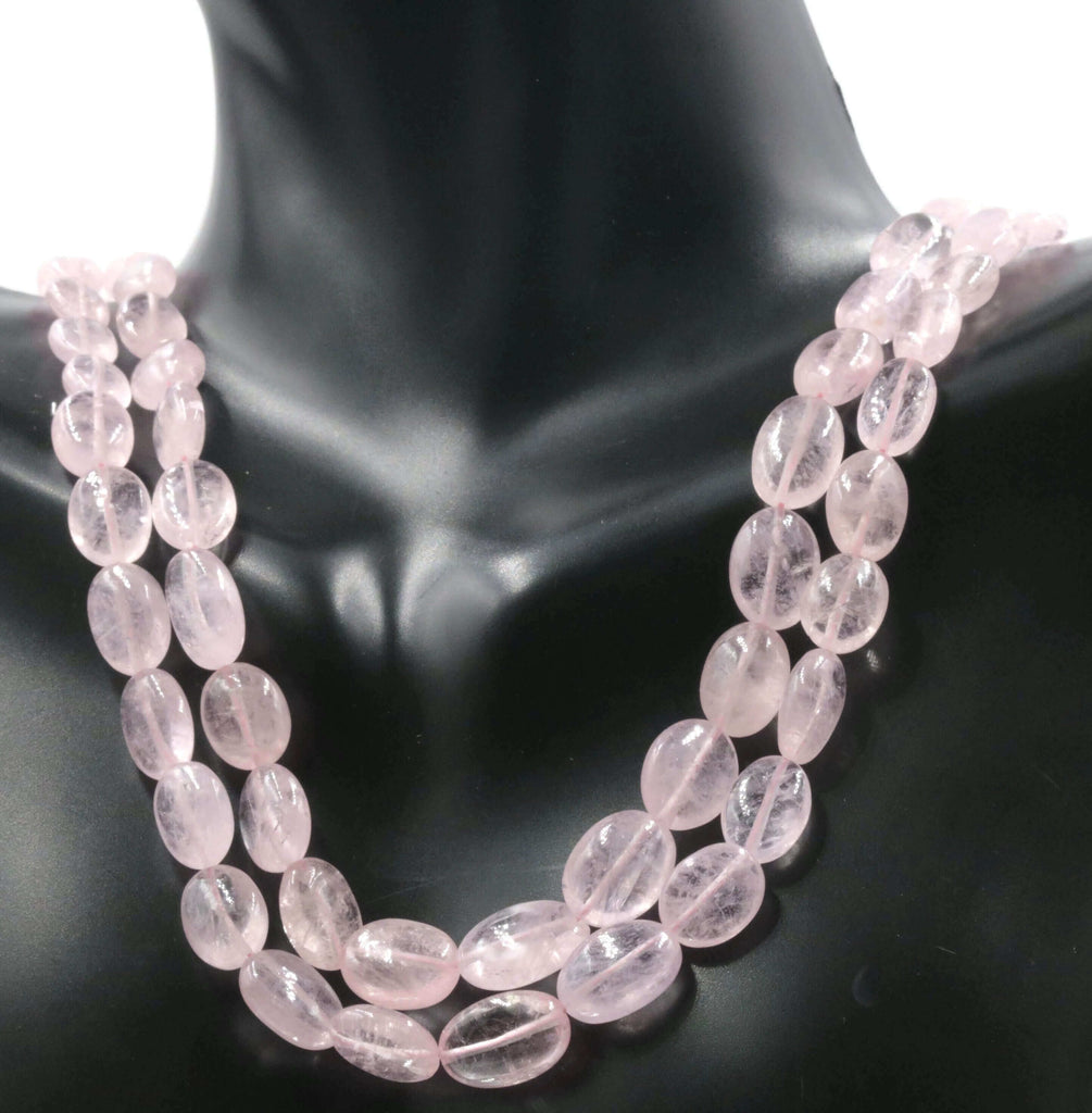 Handmade Jewelry - Natural Pink Morganite Necklace with Layers