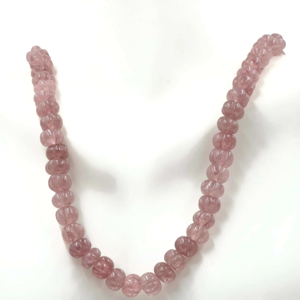 Strawberry Quartz Necklace: Vibrant Pink Gemstone