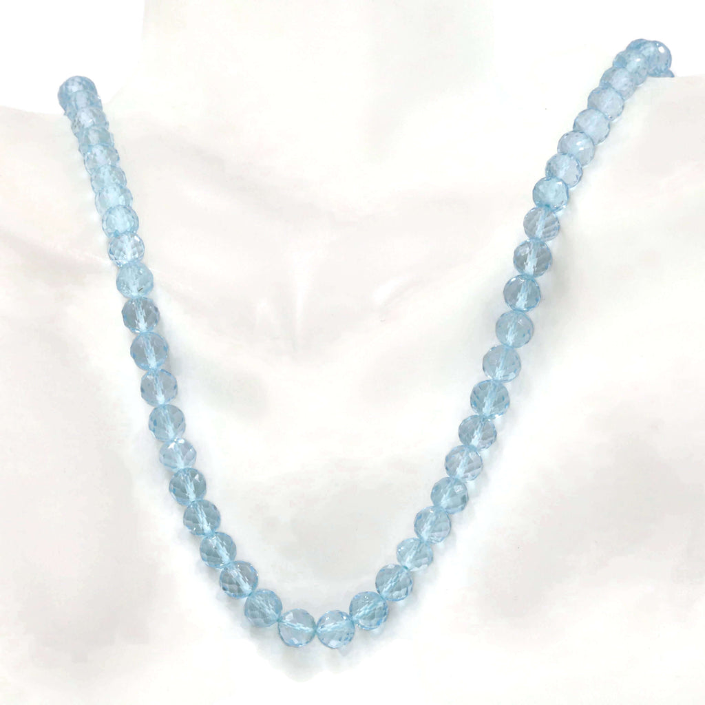 Natural Blue Topaz Necklace - November Birthstone Jewelry