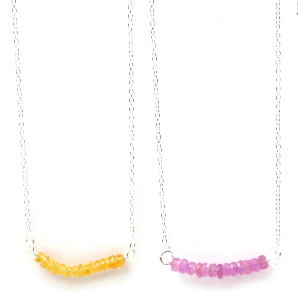 Dainty Birthstone Trio: Sapphire, Ruby & Emerald Necklace