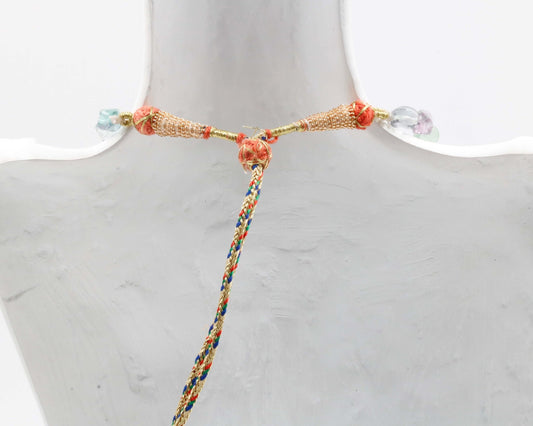 Multi Color Fluorite Bead Necklace - Taj Mahal Gems