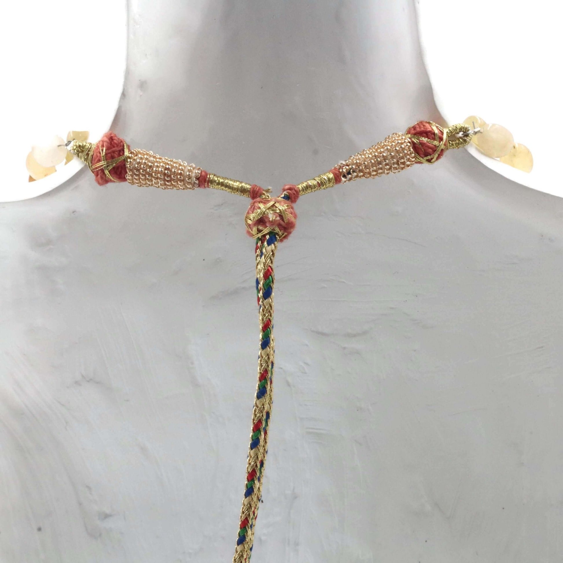 Multi - Color Sapphire Emerald Ruby Necklace - Taj Mahal Gems