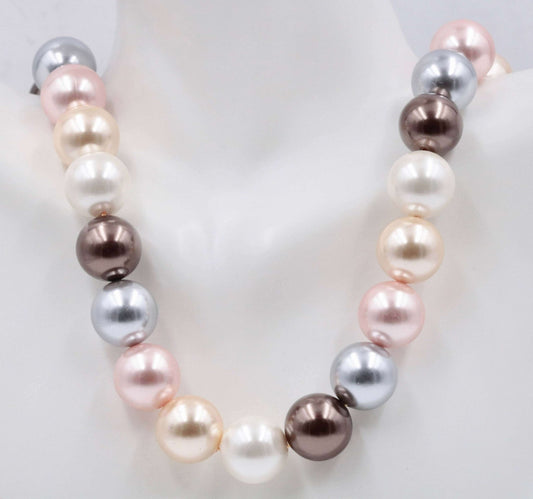 Multi - Color Shell Pearl Beads Strand - Taj Mahal Gems