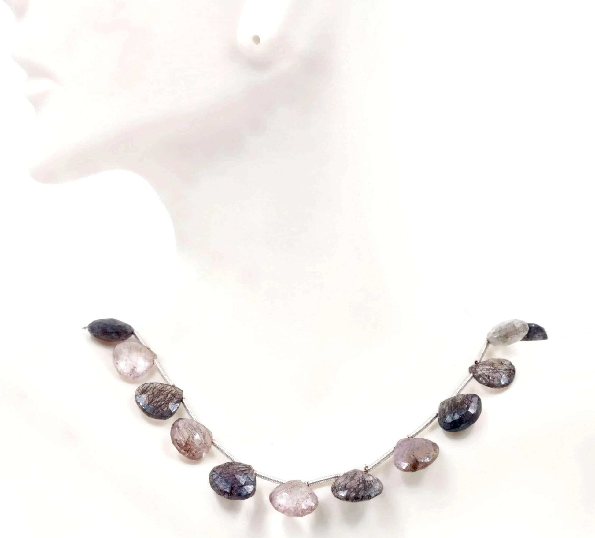 Multi Colored Rutile Beads Strand - Taj Mahal Gems
