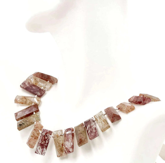 Multi - Colored Rutile Beads Strand - Taj Mahal Gems