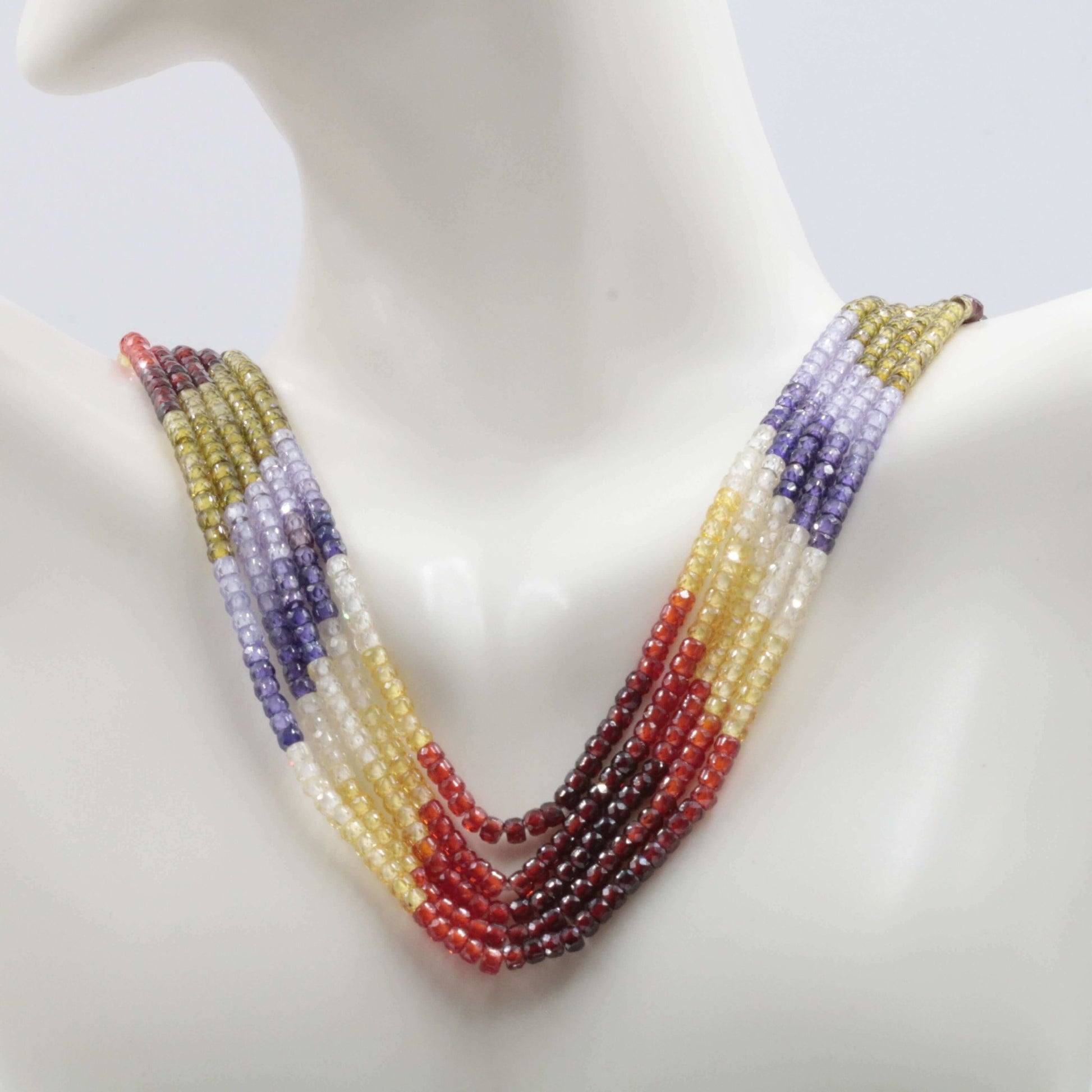 Multicolor CZ Necklace - Taj Mahal Gems