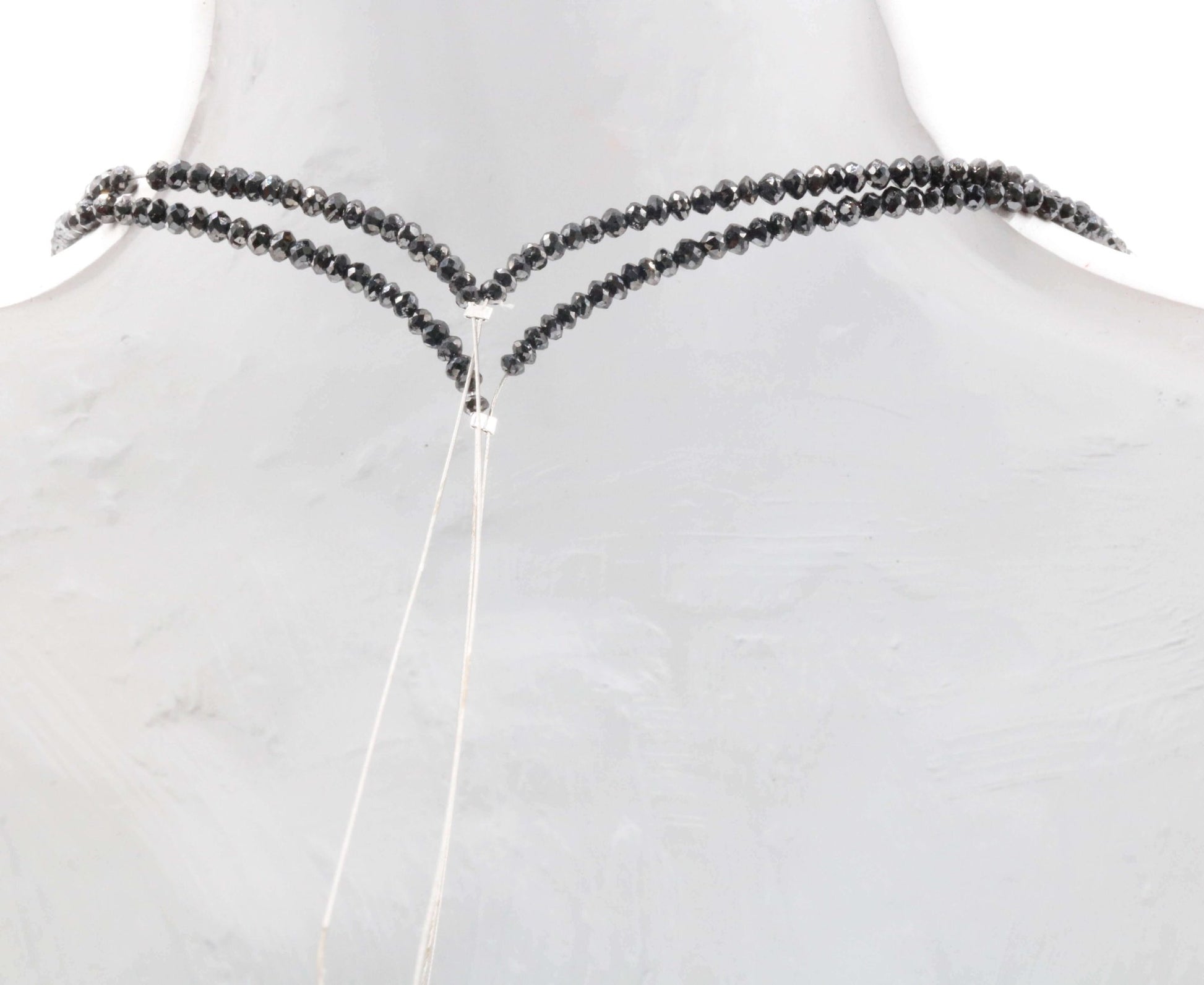 Natural Black Diamond Strand (20+cts) - Taj Mahal Gems