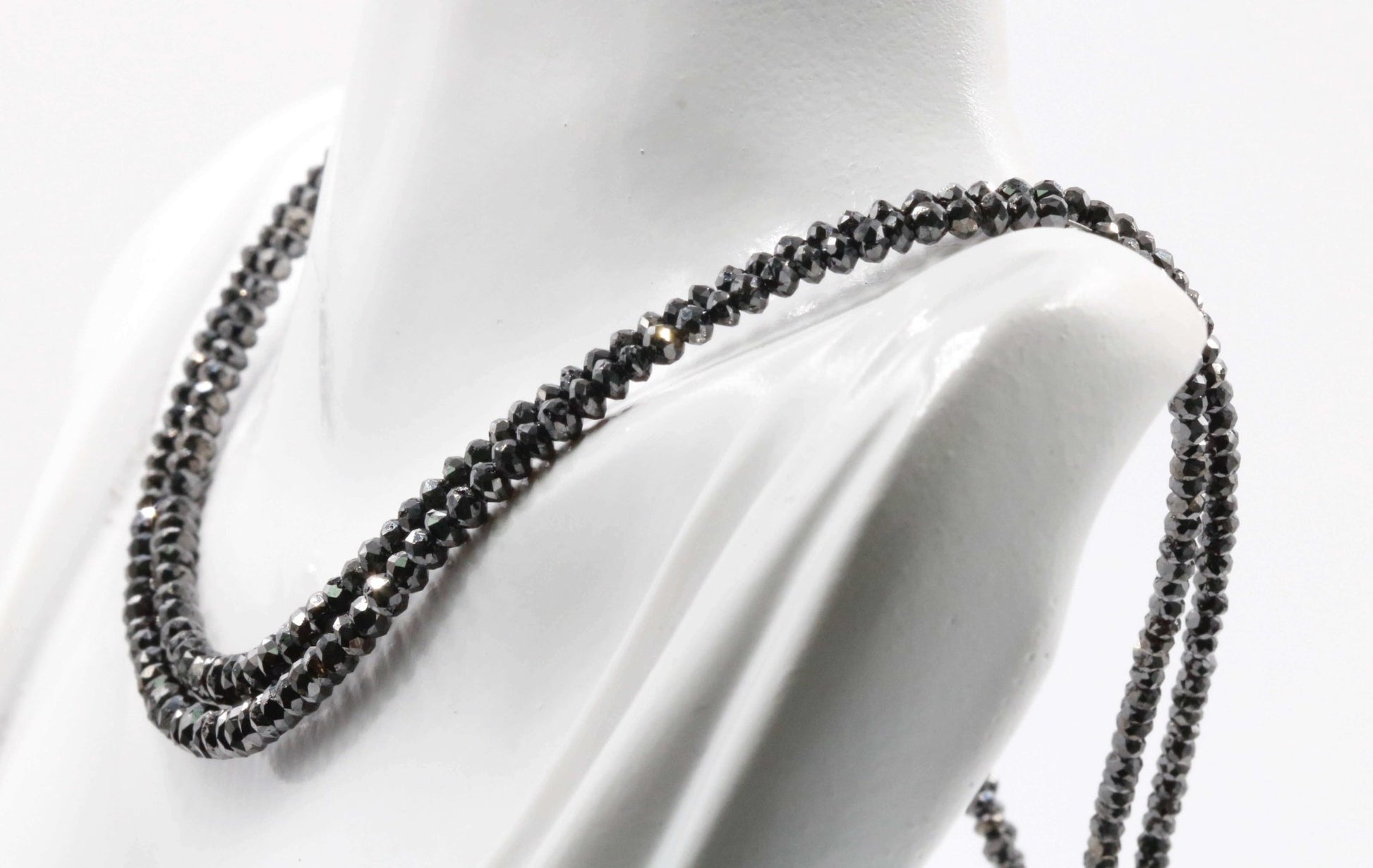 Natural Black Diamond Strand (20+cts) - Taj Mahal Gems