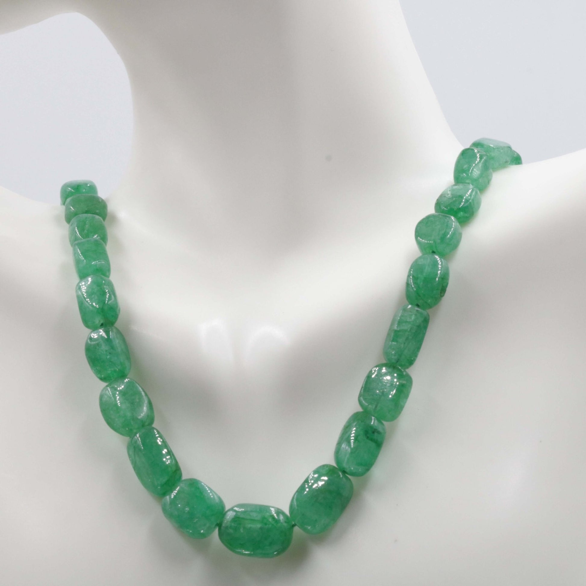 Natural Emerald Nugget Necklace - Taj Mahal Gems