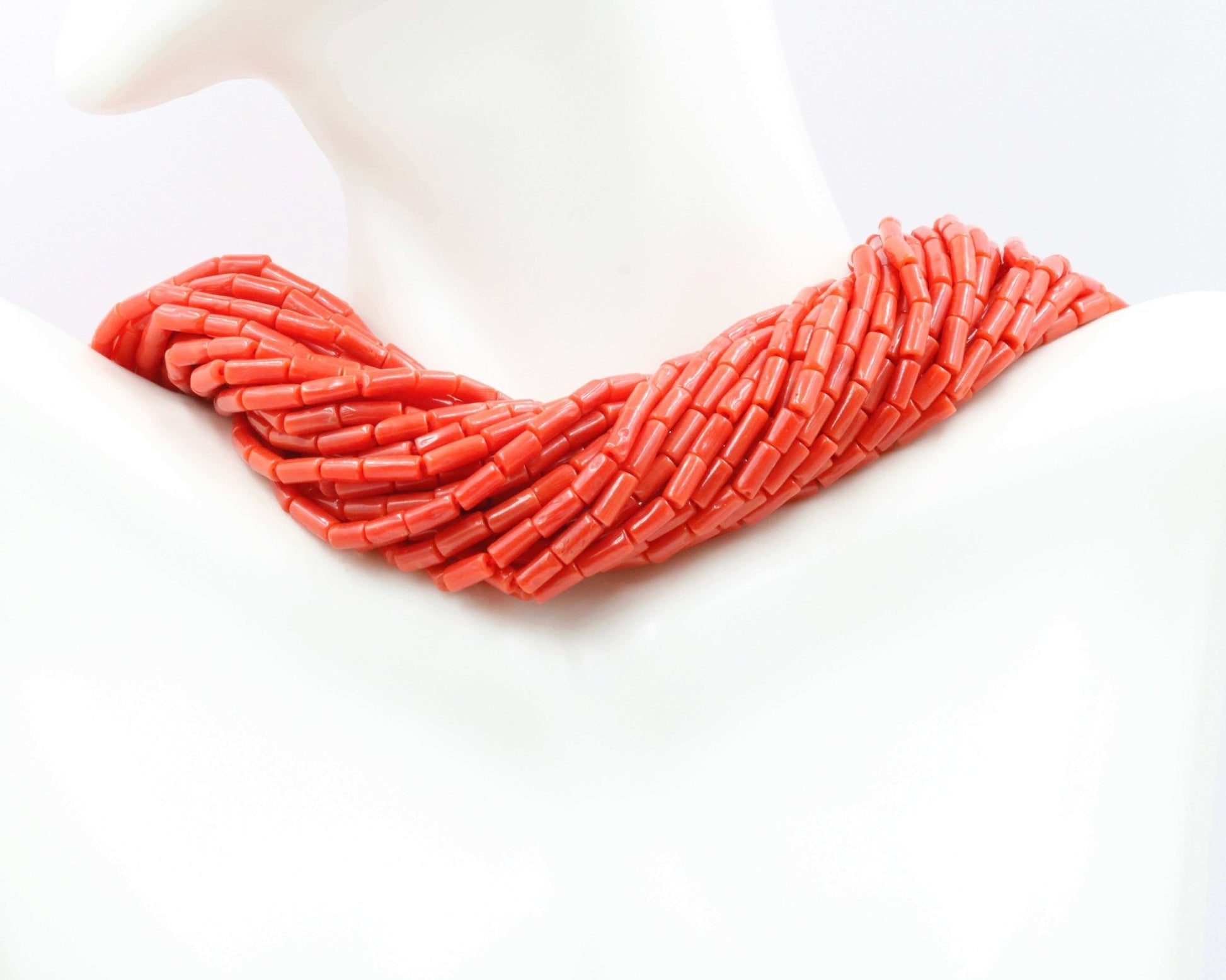 Natural Italian Coral Beads Strands - Taj Mahal Gems