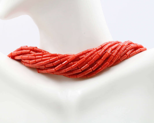 Natural Italian Coral Beads Strands - Taj Mahal Gems