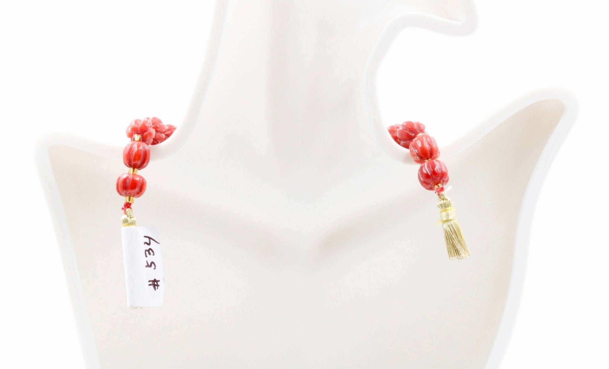 Natural Italian Coral Pumpkin Strand - Taj Mahal Gems